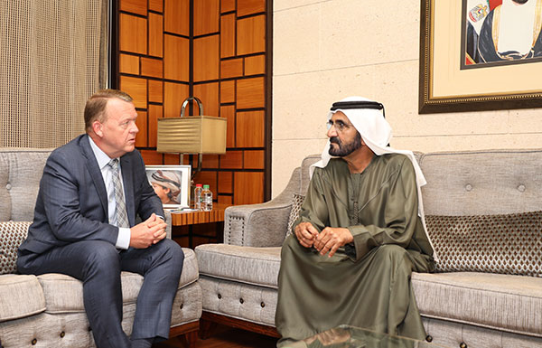 محمد بن راشد يبحث العلاقات الثنائية مع رئيس وزراء الدنمارك