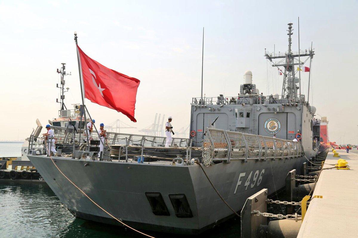 فرقاطة تركية تصل الدوحة لإجراء مناورات بحرية مشتركة