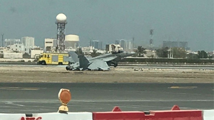 تحطم مقاتلة أمريكية بمطار البحرين الدولي