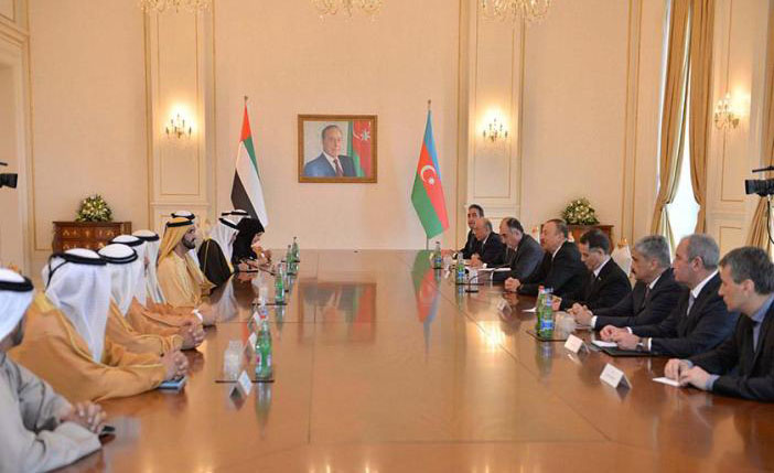 رئيس أذربيجان يستقبل محمد بن راشد ويوقعان اتفاقيتي تعاون