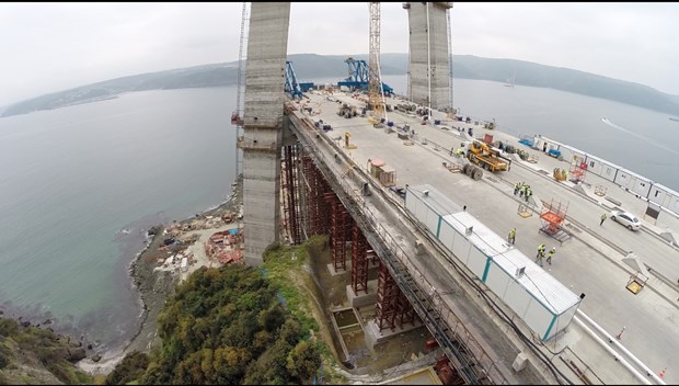 "NFT" الإماراتية تنفذ "روافع برجية لأكبر جسر معلق بالعالم في اسطنبول"