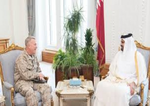 نائب أمير قطر يجري مباحثات مع قائد القيادة المركزية الأمريكية