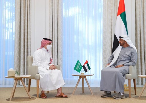 محمد بن زايد يبحث مع وزير الخارجية السعودي أوضاع الخليج والشرق الأوسط