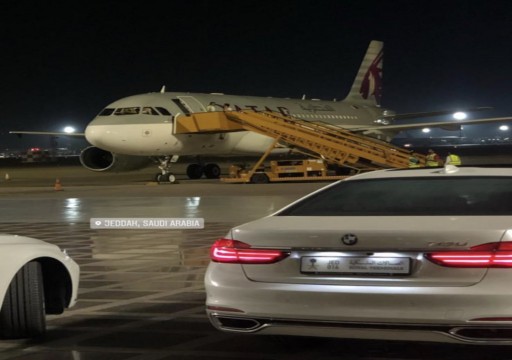 طائرة أميرية قطرية تهبط في مطار جدة لأول مرة منذ اندلاع الأزمة