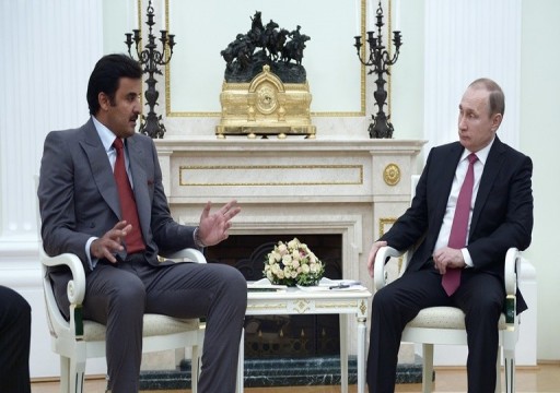 بوتين يبحث مع أمير قطر ضمان الأمن والاستقرار في الخليج