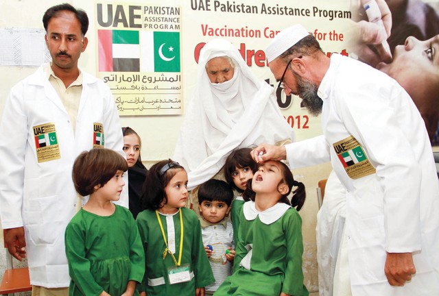 الإمارات تنفذ حملة لتطعيم 3,6 مليون طفل باكستاني 