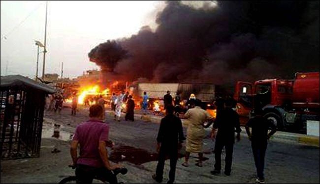مقتل 11 شخصاً وإصابة 33 بإنفجار سيارتين مفخختين ببغداد