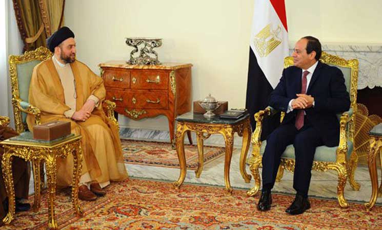 السيسي يستقبل الحكيم ويؤكد "دعم مصر لوحدة وسيادة العراق"!