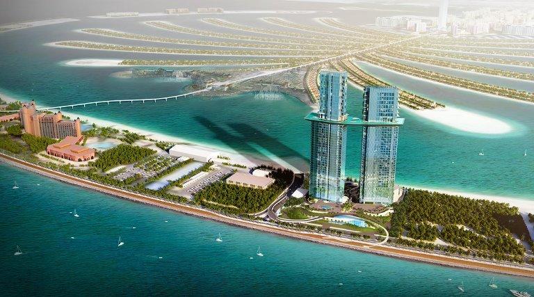 دبي تنشئ أعلى وأكبر حوض سباحة معلق بالعالم