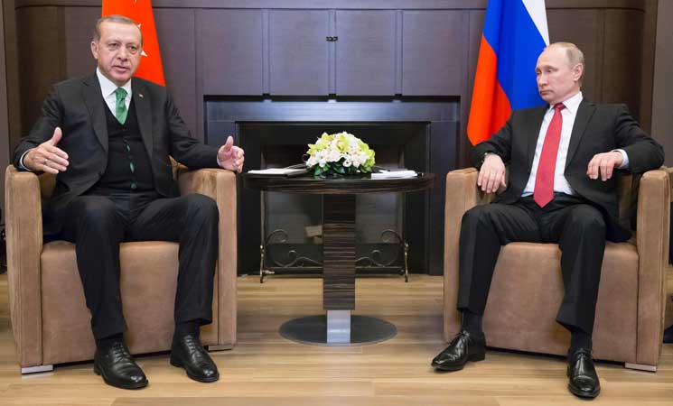 أردوغان وبوتين يعقدان اجتماعاً مغلقاً في سوتشي الروسية
