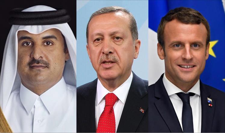 "قمة هاتفية" بين أمير قطر والرئيسين التركي والفرنسي لبحث أزمة الخليج
